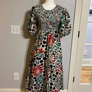 NWOT Farm Rio Magic Mushroom Midi Dress Size Small
